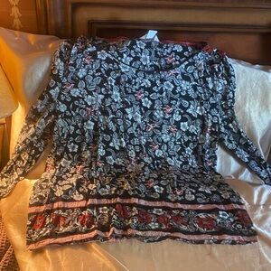 Monsoon Black and White Patterned Blouse